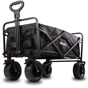 Folding Camping Trolley on Wheels Festival Wagon - Black by MoverX