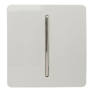 1 Gang 2 Way 10Amp Screwless Long Rocker Switch - White / 5 by Trendiswitch