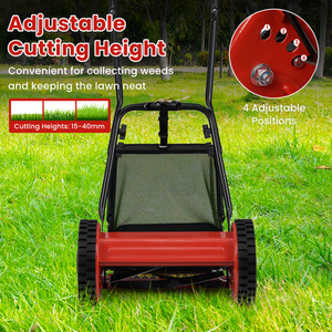 Push Lawn Mower Manual Grass Sweeper by Costway