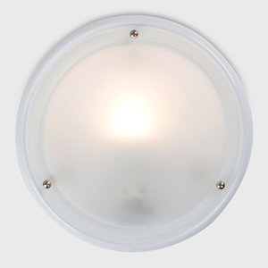 White Bathroom Ceiling Light (Flush) - White by ValueLights
