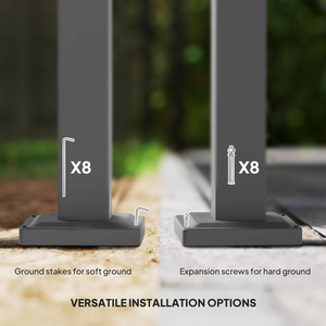 Outsunny 3 x 3(m) Outdoor Pergola with Retractable Roof, UPF30, Grey - Grey by Outsunny