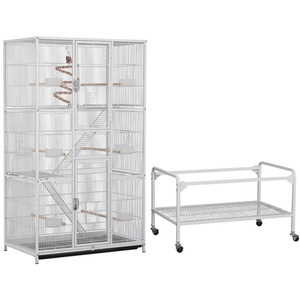 Extra Large Bird Cage with Detachable Stand - White by Yaheetech