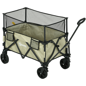 Outsunny 180L Folding Trolley on Wheels with Extendable Side Walls by Outsunny