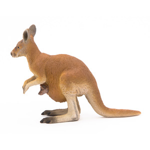 PAPO Wild Animal Kingdom Kangaroo with Joey Toy Figure - Brown by PAPO