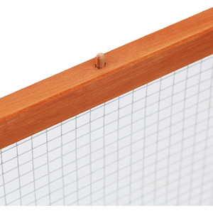 PawHut rabbit Run Wooden Rabbit Hutch Cage - Natural by PawHut