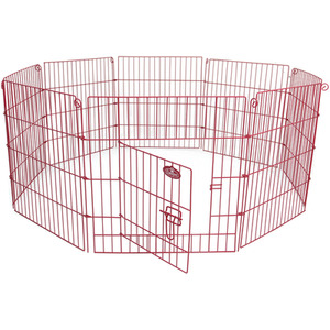 Metal Pet Playpen in Pink - Pink / 61cm by Actiaspet