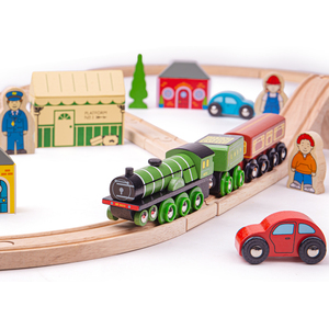 Flying Scotsman Train Set - Multi-coloured by Bigjigs Rail