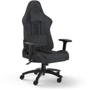 Corsair TC100 Relaxed Fabric Gaming Chair - Grey and Black by Corsair