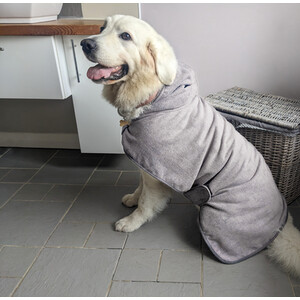Hooded Pet Drying Robe by Clever Paws