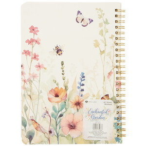 Enchanted Garden A5 Spiral Notebook - Cream