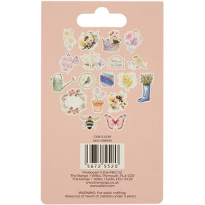 Pack of 18 Enchanted Garden Foiled Stickers - Multicolour