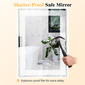 LED Anti-Fog HD Vanity Mirror - Silver by Costway