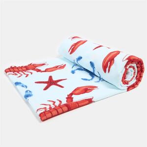 Lobster Beach Towel Microfibre - Sage Green by OHS