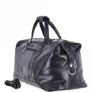 Large Travel Holdall 2070 - Black by Ashwood Leather