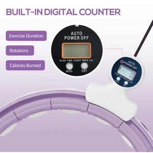 SPORTNOW Smart Weighted Hula Hoop with 16 Detachable Knots by SPORTNOW