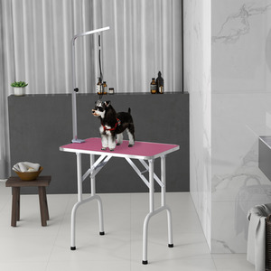 PawHut Dog Grooming Table - Pink by PawHut