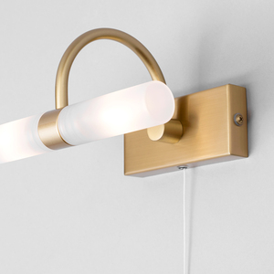 Crista Bathroom Wall Light - Satin Brass by Litecraft