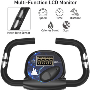 HOMCOM Magnetic Resistance Foldable Exercise Bike - Grey by HOMCOM