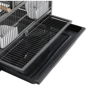 Wide Bird Cage with Divider - Black by Yaheetech