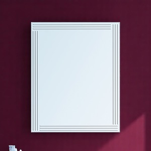 Kensington Wall Mounted Rectangular Frameless Bathroom Mirror 45cm x 60cm - Silver by Showerdrape