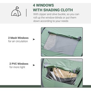 Outsunny 4-5 Adult Pop-up Tent - Green by Outsunny
