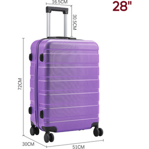 Hardshell Wheeled Luggage Trolley Suitcase by Livingandhome