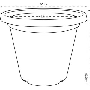 Clever Pots Round Plant Pot - Terracotta / 50.3cm by Clever Pots