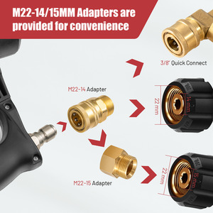 5.5M Telescoping Wand for Pressure Washers - Black by Costway