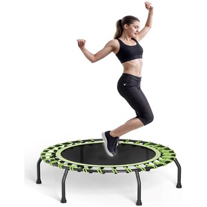 Trampoline Bungee Fitness Jumper 40in Rebounder Bouncer - Green Black by Gr8 Home