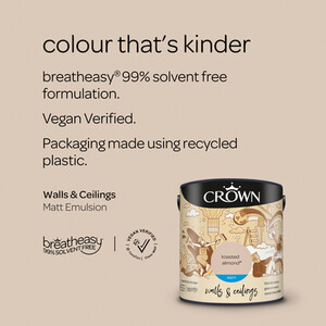 Crown Matt Breatheasy Emulsion Paint - Toasted Almond by Crown Paints