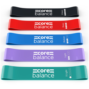 Mini Loop Resistance Bands 5Pc Set by Core Balance