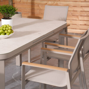 Charlotte Extension Dining Table Set - Beige by Malay