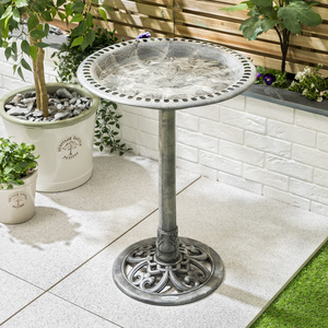 Round Pedestal Bird Bath by Christow