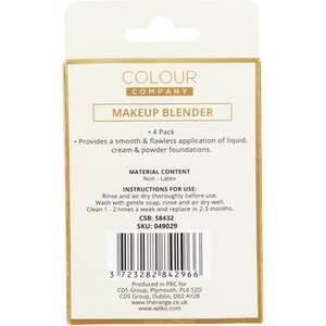 Pack of 4 Makeup Blenders - Pink by Colour Company