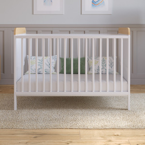 Levi Cot Bed With Mattress - White/Pine by Love For Sleep