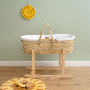Rocking Moses Basket Stand - Natural by Clair de Lune