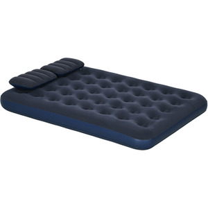 Outsunny Inflatable Queen Air Bed with Hand Pump - Blue by Outsunny
