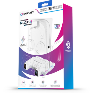 Nexus 5 Cooling and Charging Stand for PS5 and PS5 Slim - White by Oniverse