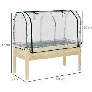 Outsunny Raised Garden Bed - Nature Wood Color by Outsunny