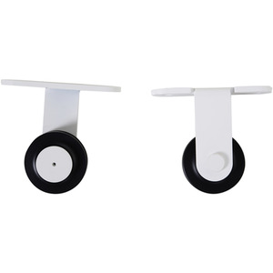 HOMCOM 6ft Modern Antique Style Sliding Door Set Kit - White by HOMCOM