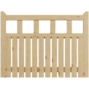 Spruce Wood Garden Fence Gate with Raised Sides by Livingandhome