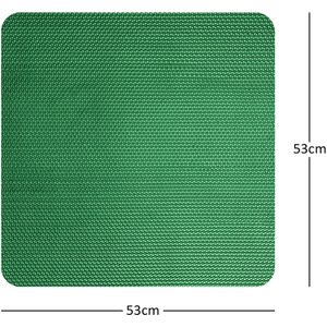 Reversible Square Dual-Colour PVC Shower Mat - Blue / Green / 53cm x 53cm by Nicoman