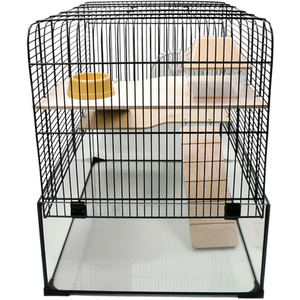 Small Animal Glass Cage Gerbilarium - The Savoy - Neutral by Little Friends