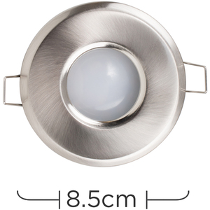 Bathroom IP65 Rated Brushed Chrome GU10 Recessed Ceiling Downlight - Brushed Chrome by ValueLights