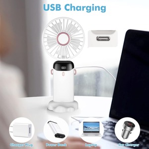 Mini Handheld USB-C Rechargeable Fan - White by Dyzi