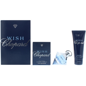 Chopard Wish Eau de Parfum 30ml Perfumed Shower Gel 75ml Gift Set For Her - Blue by Chopard