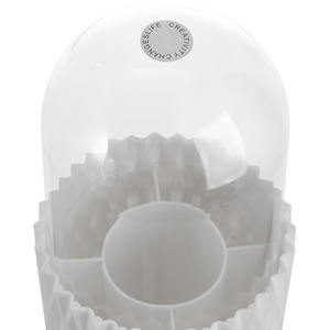 Cylinder Rotating Makeup Brush Organizer - White by Livingandhome