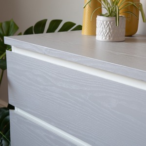 dc fix Padstow Grey Wood Self Adhesive Vinyl Wrap for Kitchen Doors and Worktops - Grey / 67.5cm x 2m (pack of 3) by d-c-fix