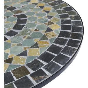 Garden Blue Mosaic 5 Piece Dining Set With Folding Chairs Patio - Blue by Charles Bentley