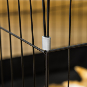 PawHut Small Animal Habitat No Leaking Bottom, Safety Locking System - Black by PawHut